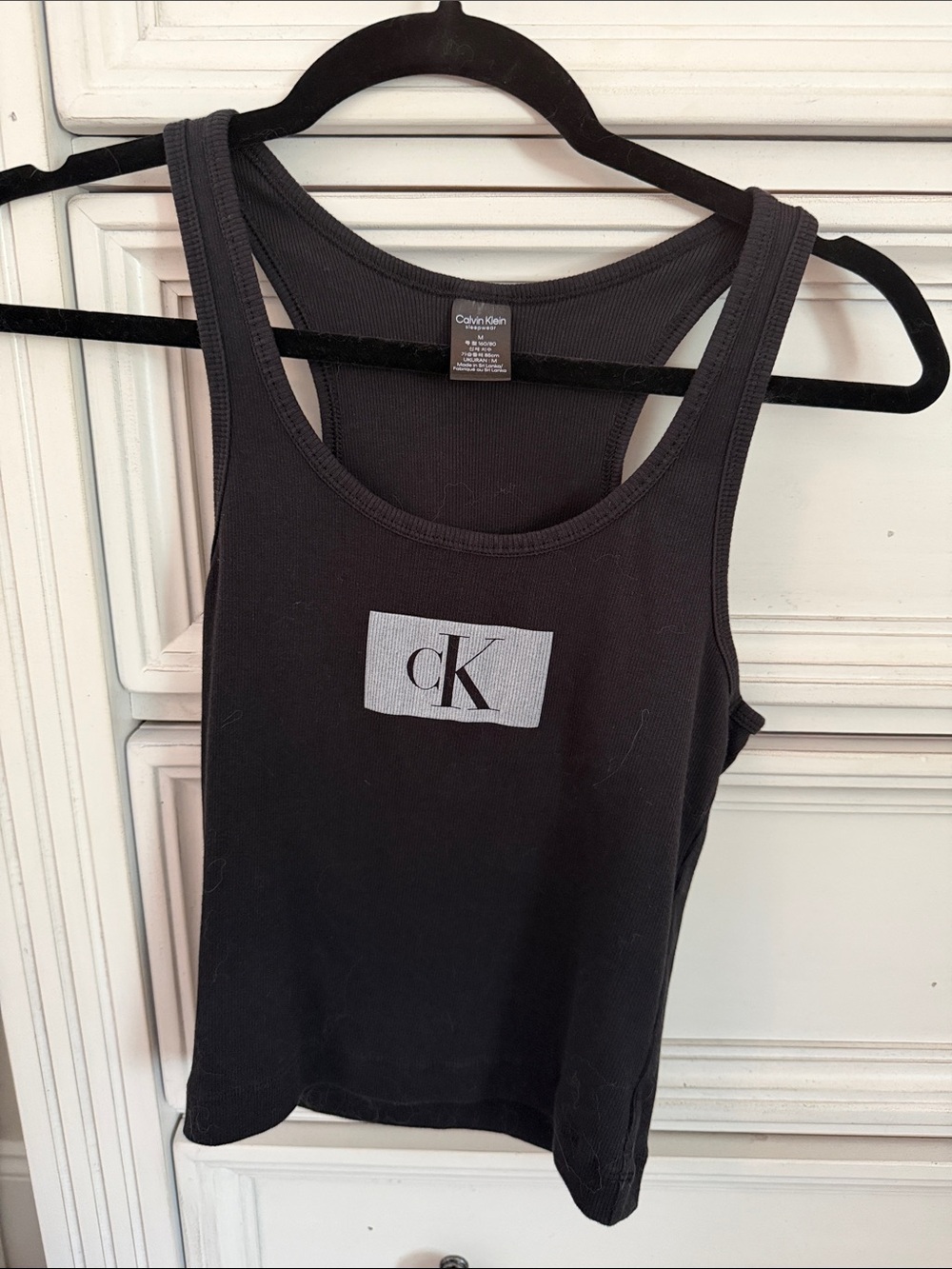 Calvin Klein Black Tank with Silver CK Patch
